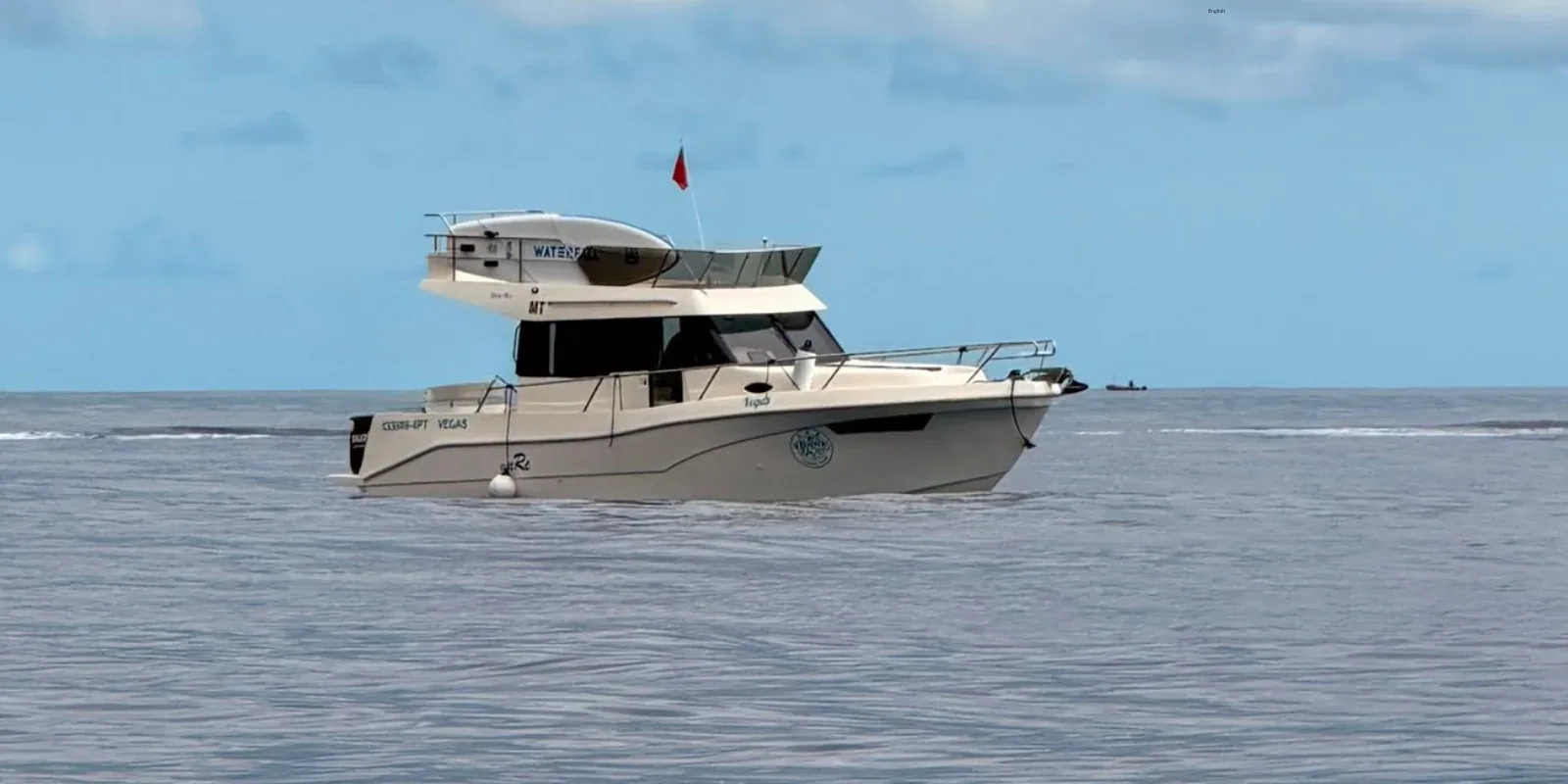 Side view of the Madeira Charter boat