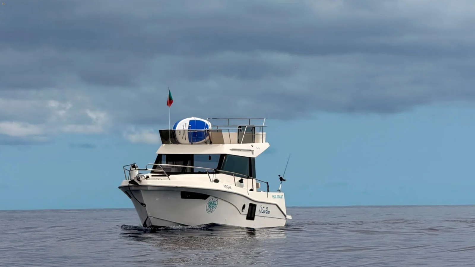 Madeira Charter boat on the Atlantic